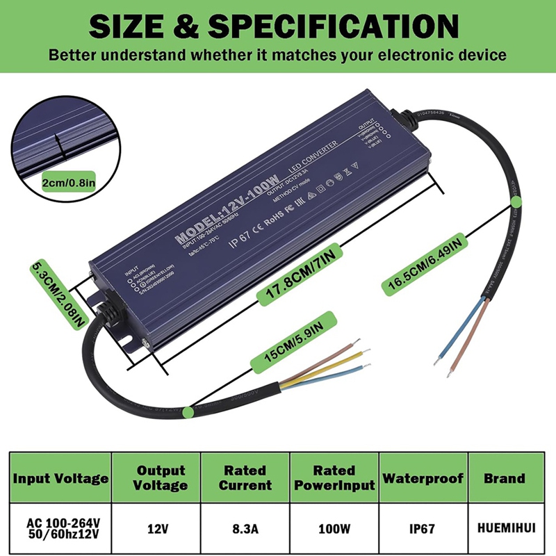 ● 12-вольтовый светодиодный др – обзор и цена Dc Power Supply 12V