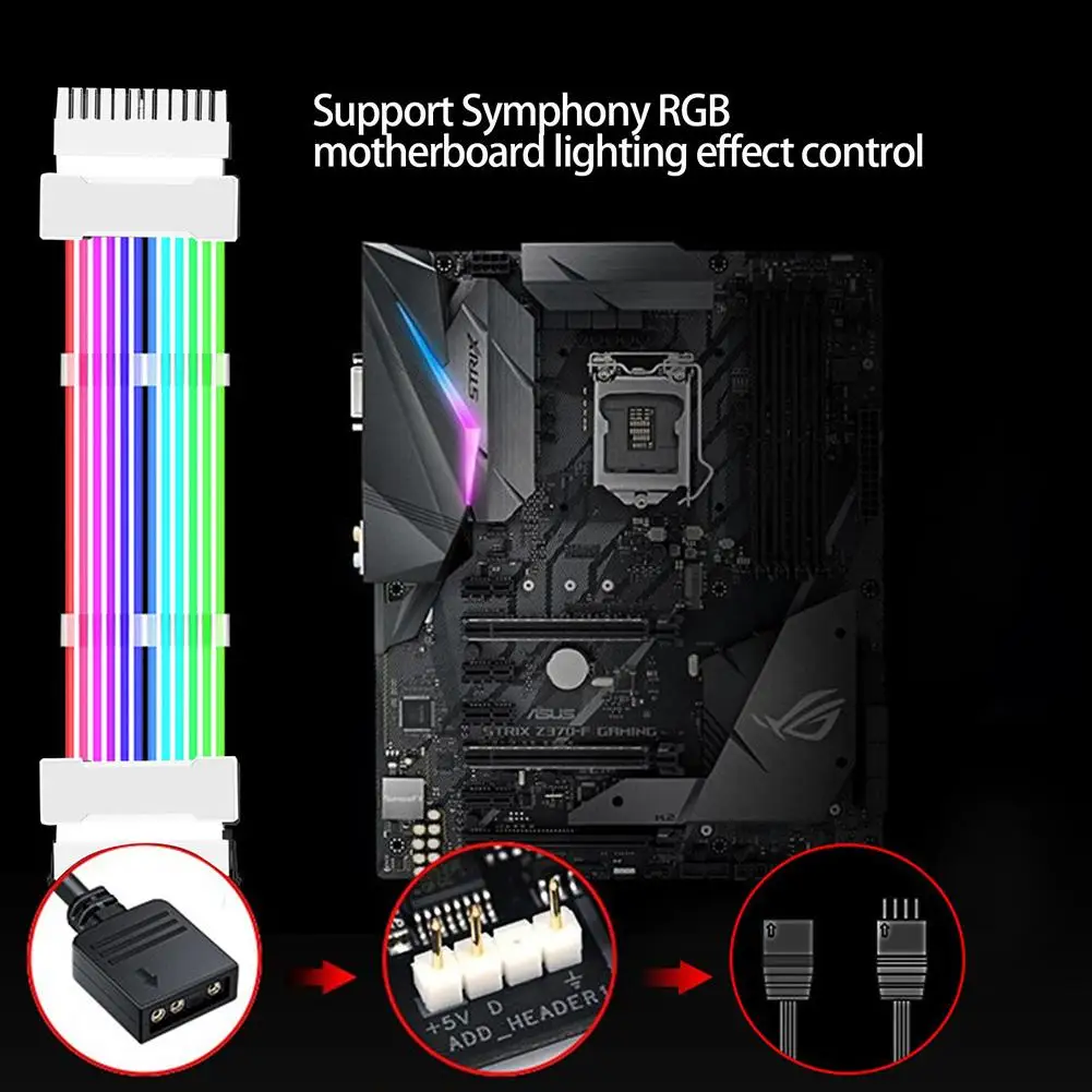 ARGB PSU Удлинительный кабель  – обзор и цена Psu Computer